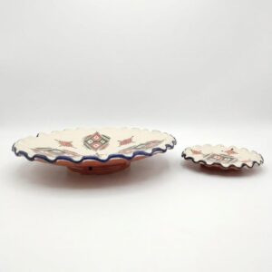 Amazigh Ceramic Piece – Moroccan Geometric Pottery Plate Collection