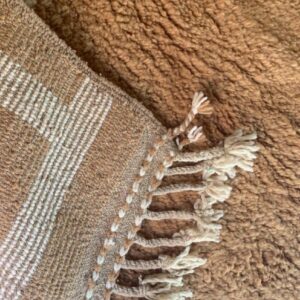 Camel Beige Berber Wool Rug – Minimal Moroccan Atlas Carpet