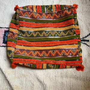 Amazigh Wool Geometric Pouf – Amazigh Floor Cushion Ottoman
