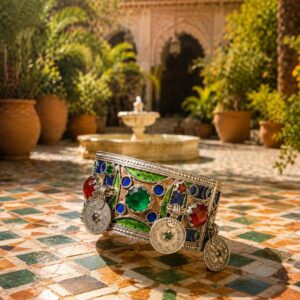 Amazigh Silver Coin Bracelet – Atlas Motif Bracelet