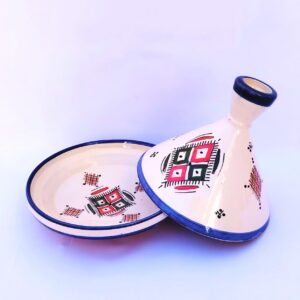 Berber Geometric Ceramic Piece – Atlas-Inspired Pottery Accent