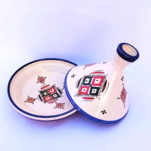 Berber Geometric Ceramic Piece – Atlas-Inspired Pottery Accent