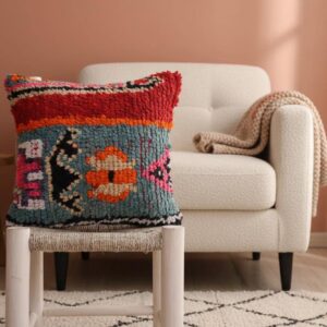Amazigh Boucherouite Pillow Cover