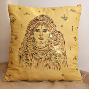 Amazigh Le Lin Pillow – Moroccan Sofa Pillow with Texture