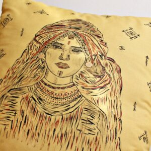 Amazigh Le Lin Pillow – Moroccan Sofa Pillow with Texture