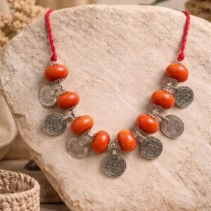 Amazigh Silver Coin Necklace – Symbolic Pendant for Everyday Styling