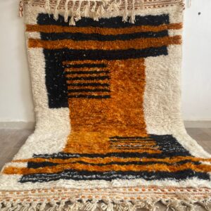 Colorful Berber Beni Ourain Wool Rug – Custom Moroccan Floor Textile