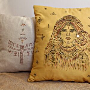Amazigh Le Lin Pillow – Moroccan Sofa Pillow with Texture