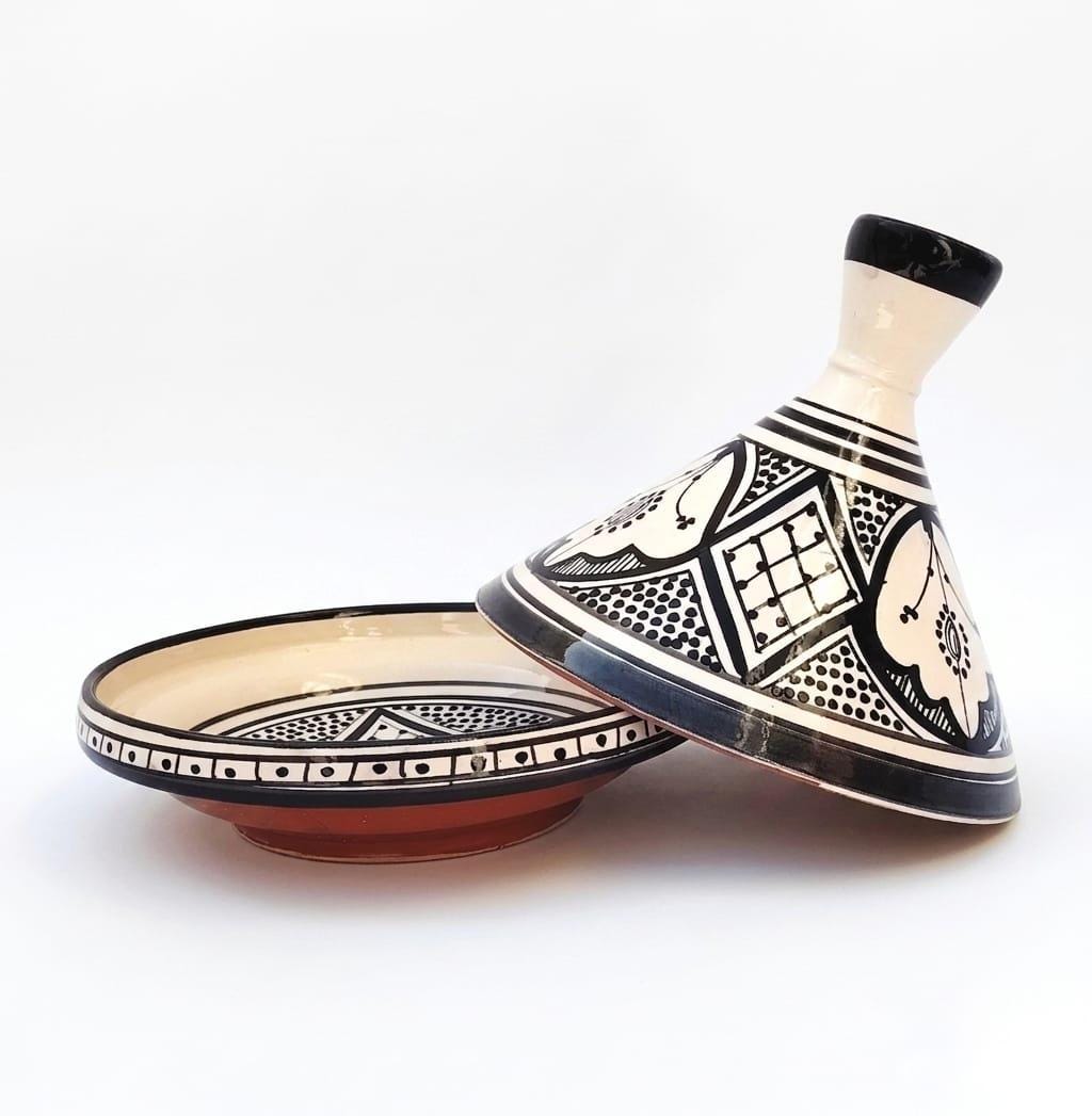 Berber Geometric Ceramic Piece – Berber Pattern Kitchen Piece