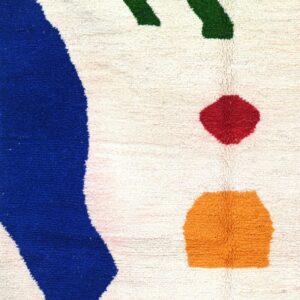 Colorful Wool Rug – Abstract Face-Inspired Berber Rug