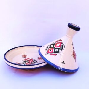 Berber Geometric Ceramic Piece – Atlas-Inspired Pottery Accent