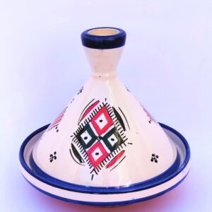 Berber Geometric Ceramic Piece – Atlas-Inspired Pottery Accent
