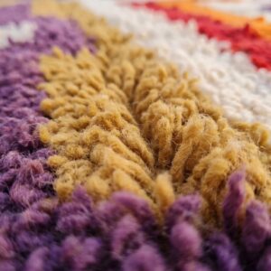 Colorful Berber Wool Rug – Beni Ourain Abstract Tree Atlas Design