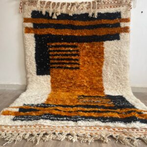 Colorful Berber Beni Ourain Wool Rug – Custom Moroccan Floor Textile