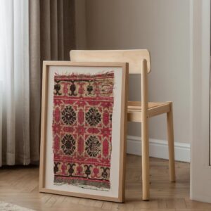 Antique Tribal Fabric Art – Print | Framed or Unframed | Boho Wall Decor Berber Accent