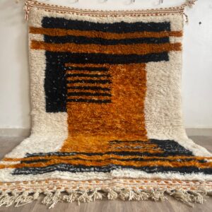 Colorful Berber Beni Ourain Wool Rug – Custom Moroccan Floor Textile