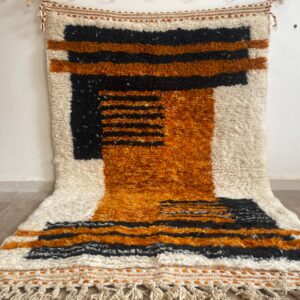 Colorful Berber Beni Ourain Wool Rug – Custom Moroccan Floor Textile