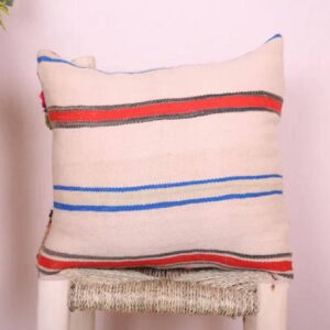 Handmade Kilim Pillow Cover – Vintage Berber Wool Cushion