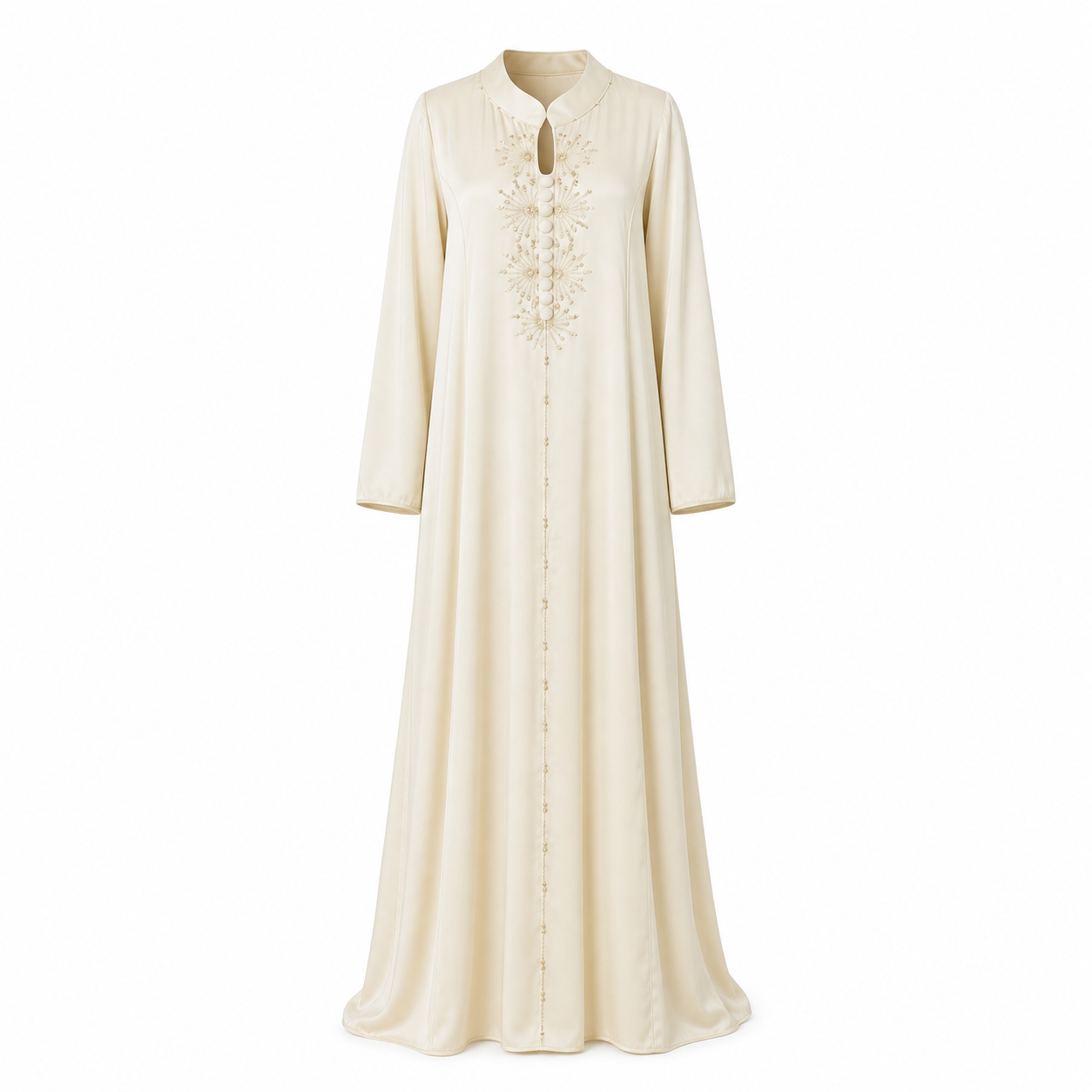 Abaya - Beige Design Detail