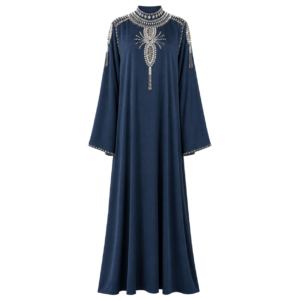 Abaya Dress – Blue Crystal Gulf Elegance