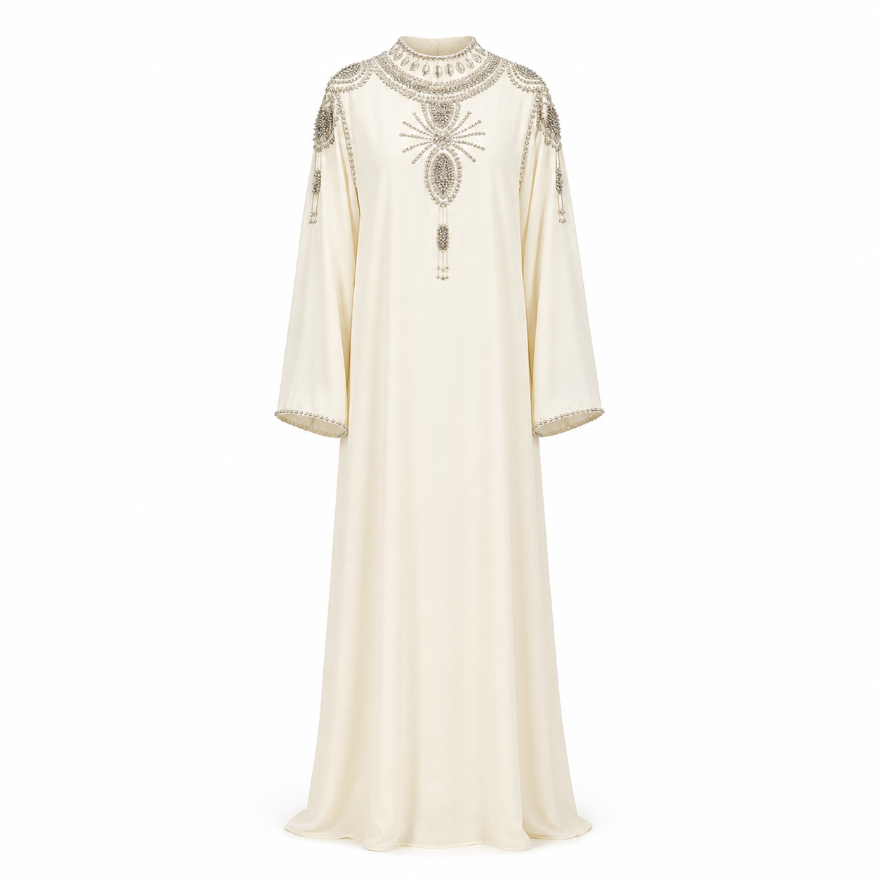 Abaya - Ivory Crystal Ceremony Elegance