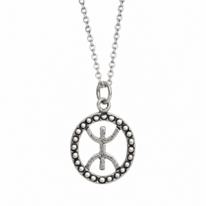 Amazigh Berber Sterling Silver Pendant Necklace: Kabyle Tuareg Symbol Jewelry