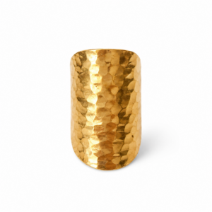 Amazigh Brass Hammered Ring – Atlas Inspired Open Wrap Statement Design