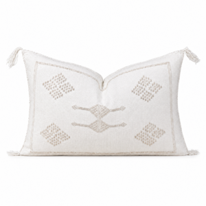 Amazigh Cactus Silk Cover 12×20 Handmade Lumbar Pillow
