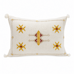 Amazigh Cactus Silk Cover 12×20 Handmade Lumbar Pillow