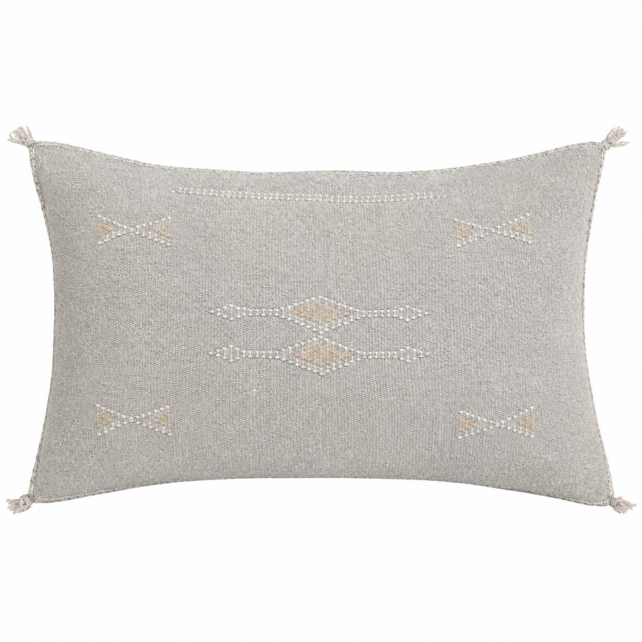 Amazigh Cactus Silk Cover 12x20 Handmade Lumbar Pillow