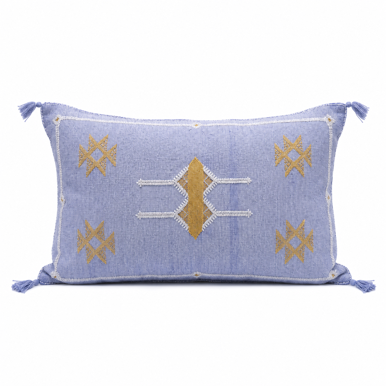 Amazigh Cactus Silk Cover 12x20 Handmade Lumbar Pillow