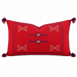 Amazigh Cactus Silk Cover 12×20 Handmade Lumbar Pillow