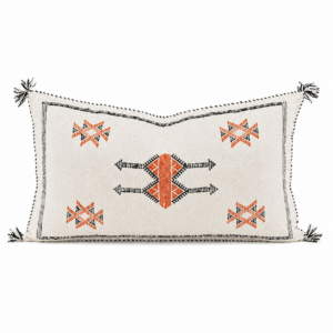 Amazigh Cactus Silk Cover 12×20 Handmade Lumbar Pillow