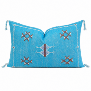 Amazigh Cactus Silk Cover 12×20 Handmade Lumbar Pillow