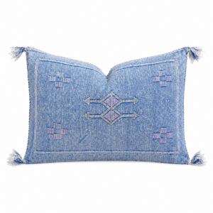 Amazigh Cactus Silk Cover 12×20 Handmade Lumbar Pillow