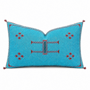Amazigh Cactus Silk Cover 12×20 Handmade Lumbar Pillow