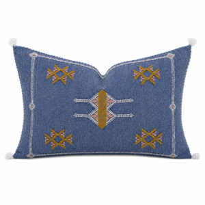 Amazigh Cactus Silk Cover 12×20 Handmade Lumbar Pillow