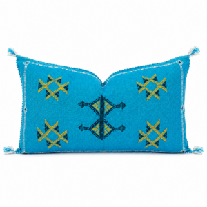 Amazigh Cactus Silk Cover 12×20 Handmade Lumbar Pillow