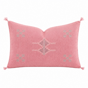 Amazigh Cactus Silk Cover 12×20 Handmade Lumbar Pillow