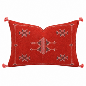 Amazigh Cactus Silk Cover 12×20 Handmade Lumbar Pillow