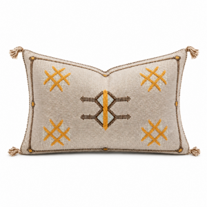 Amazigh Cactus Silk Cover 12×20 Handmade Lumbar Pillow