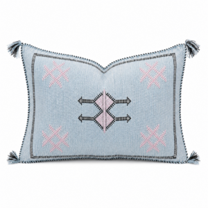 Amazigh Cactus Silk Cover 12×20 Handmade Lumbar Pillow