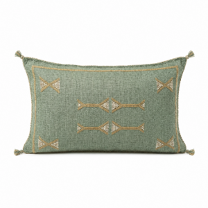 Amazigh Cactus Silk Cover 12×20 Handmade Lumbar Pillow