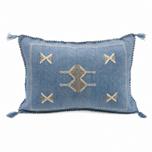 Amazigh Cactus Silk Cover 12×20 Handmade Lumbar Pillow