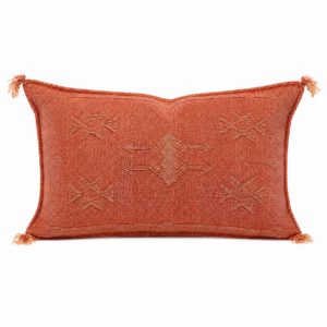 Amazigh Cactus Silk Cover 12×20 Handmade Lumbar Pillow