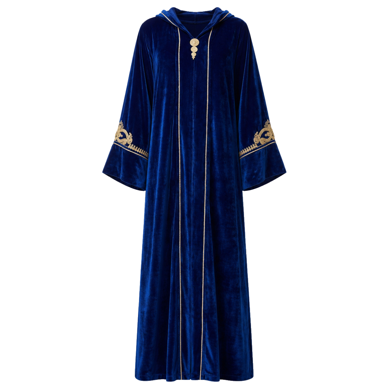 Amazigh Djellaba - Blue Velvet Traditional Occasion Wear