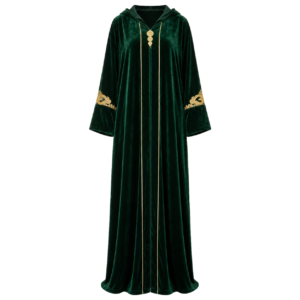 Amazigh Djellaba – Green Velvet Traditional Occasion Wear