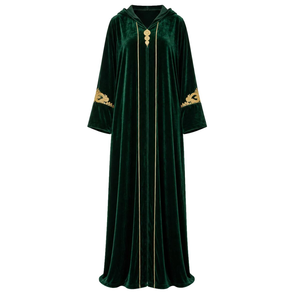 Amazigh Djellaba - Green Velvet Traditional Occasion Wear