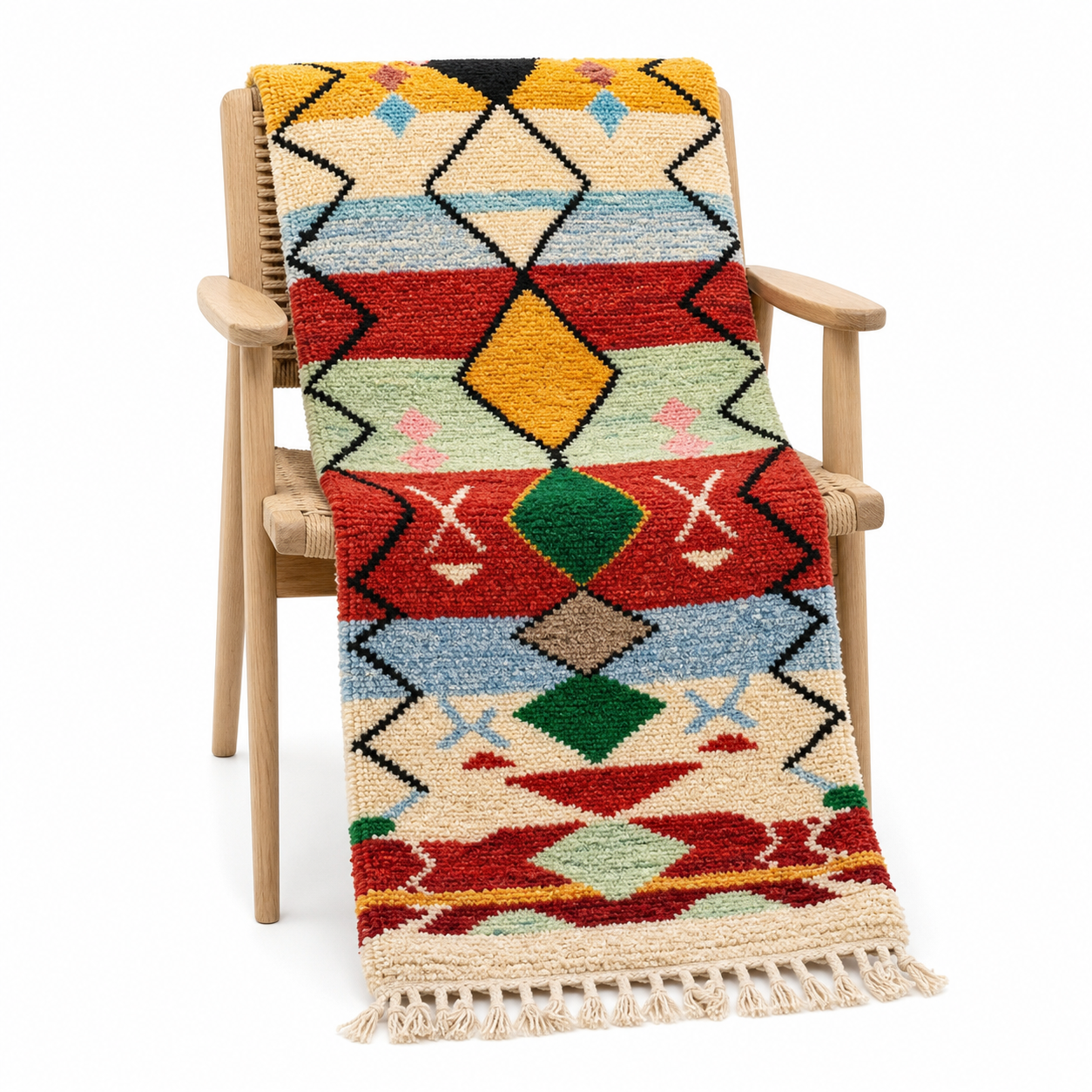 Amazigh Handwoven Multicolor Rug