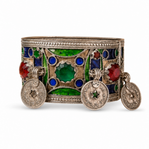 Amazigh Silver Coin Bracelet – Atlas Motif Bracelet